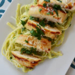 Roasted Asparagus Ricotta Linguine with Grilled Lemon Chicken