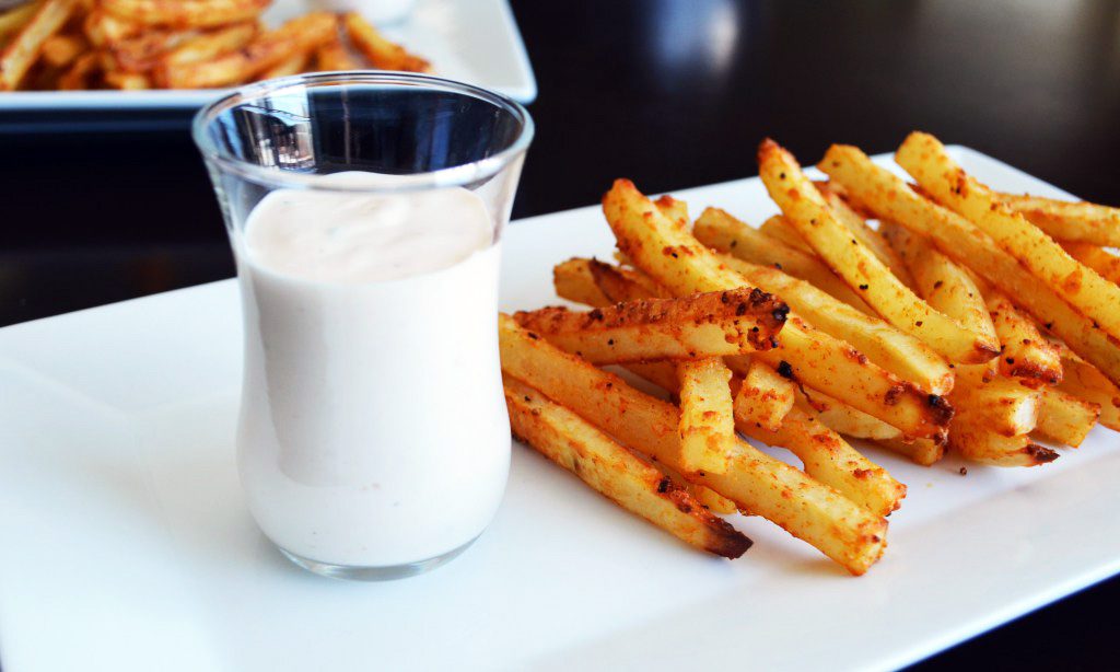 Baked French Fries with Tangy Dipping Sauce