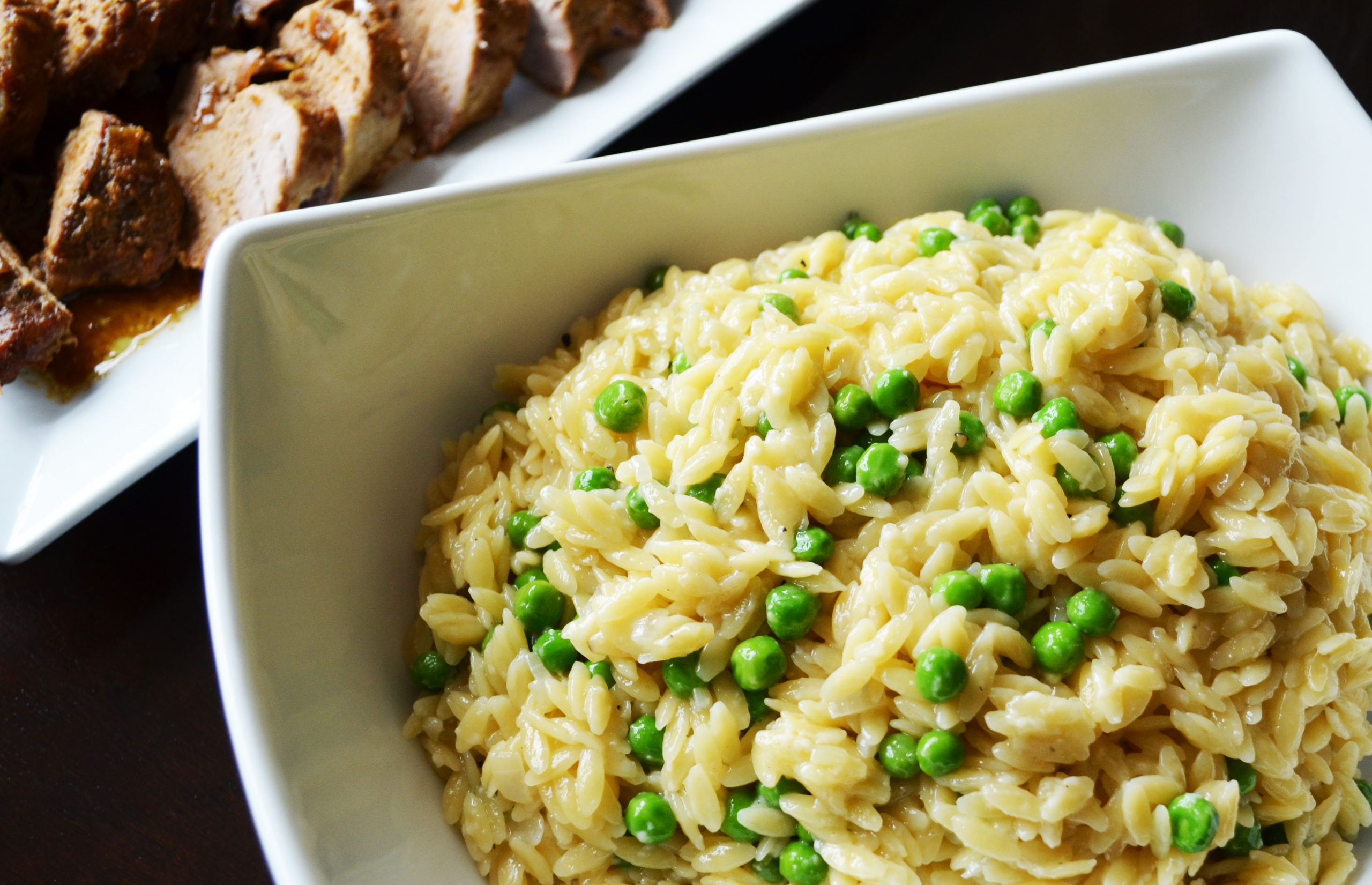 Orzo with Parmesan and Peas