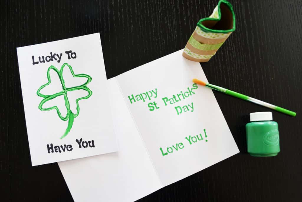 St. Patrick's Day Four Leaf Clover Card