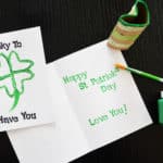 St. Patrick's Day Four Leaf Clover Card