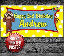 Curious George Personalized Banner