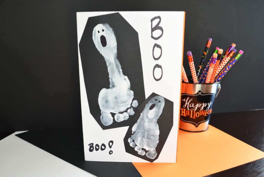 Ghost Footprint Halloween Card