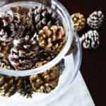 DIY Glittered Pine Cones Vase Filler
