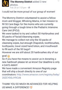The Mommy District fundraising