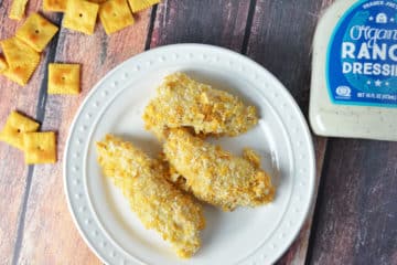 Quick Crispy Cheddar and Ranch Chicken Strips