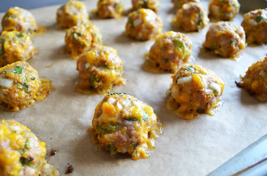 Broccoli Cheddar Meatballs