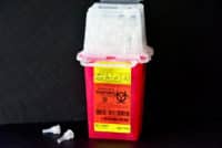 The first full sharps container